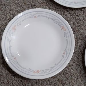 Vintage Corelle rose 4 salad plates